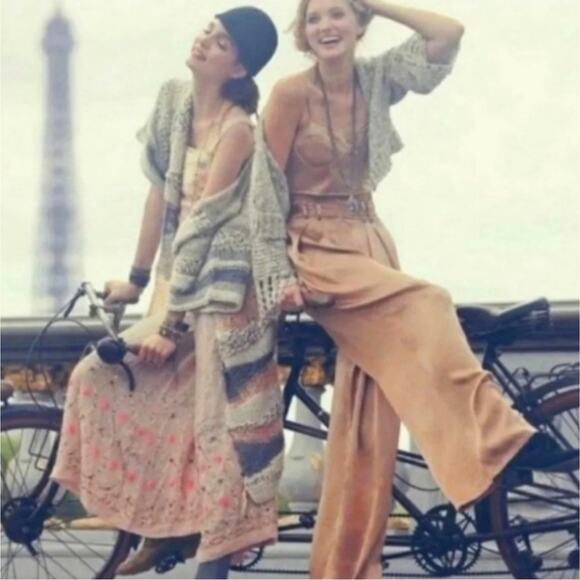 Free People Sands Of Time Metallic Cardigan Sweater